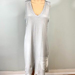 Diesel Gray White Cicada Bug Print Dress M